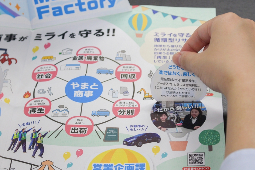 めくる仕掛けと楽しそうな雰囲気のデザイン