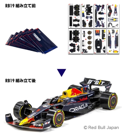 RB19ペーパークラフトの組み立て方法はQRコードから読み取りできる