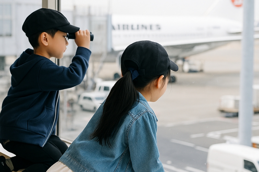 JAL飛行機や空港を楽しむ子どもたち