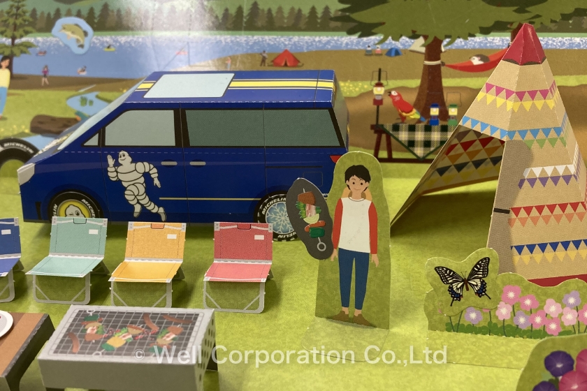 組み立てると思わず出かけたくなるアウトドアのジオラマが完成