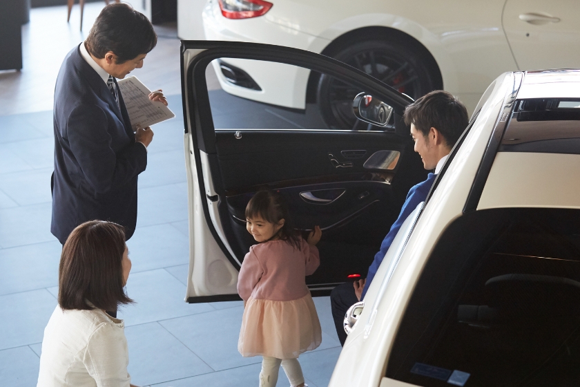 家族の来店風景