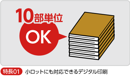 小ロットにも対応できるデジタル印刷