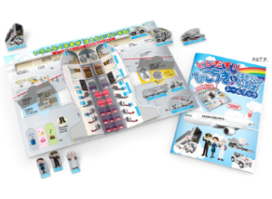 機内お子さま向けノベルティで大好評となったオリジナルシールブック