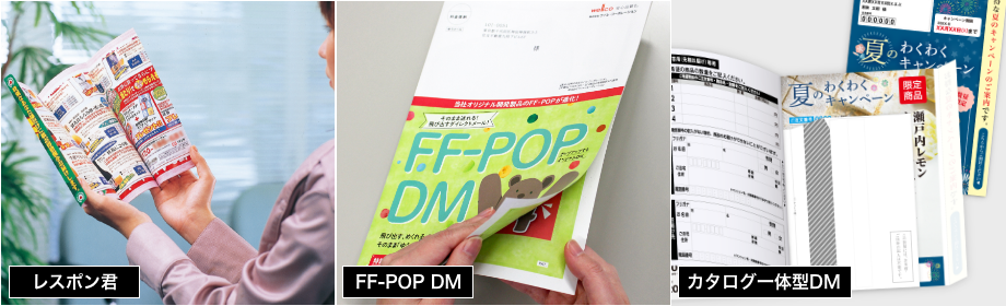 情報量はたっぷり。コンパクトなサイズで発送コストを抑えるDM